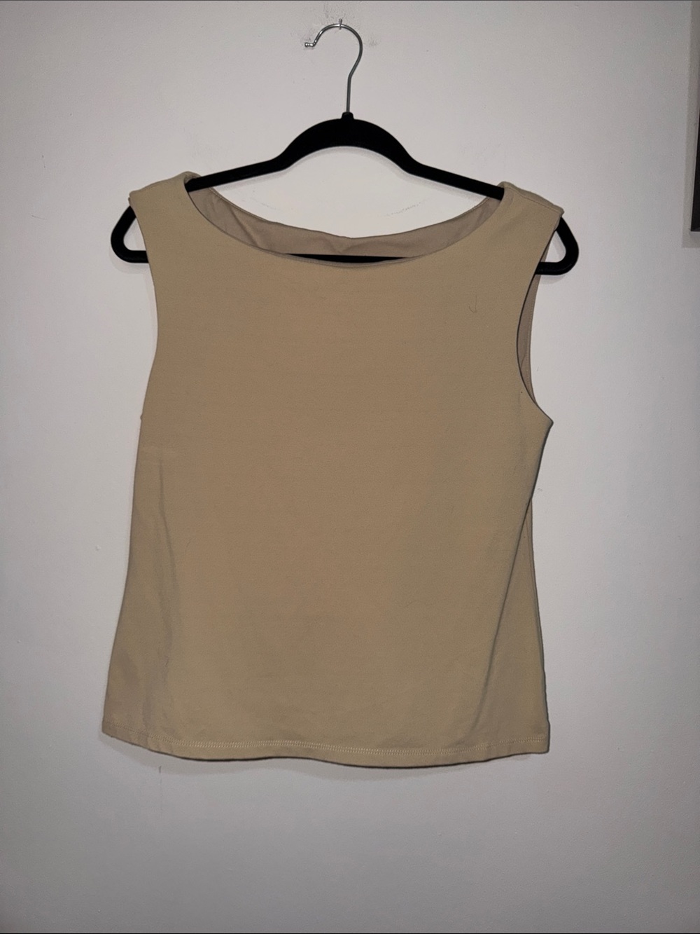 New York & Company Sleeveless Tank Top in Beige